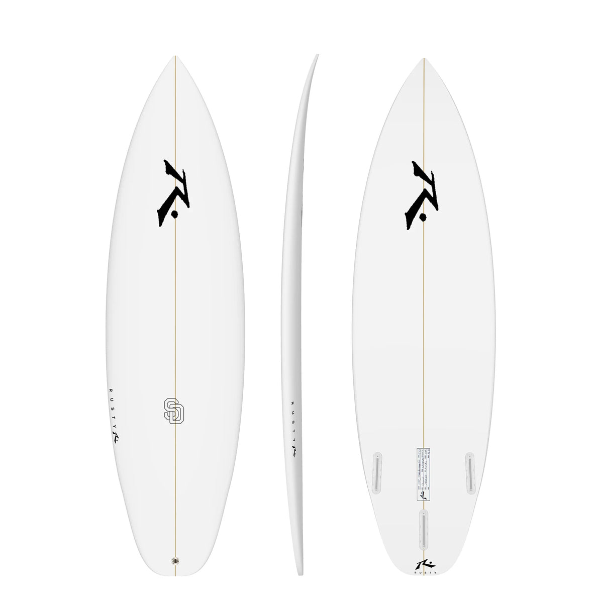 SD 5&#39;8&quot; x 19.13 X 2.0, Squash, 3x  Futures Fin Boxes, PU - ID:984671