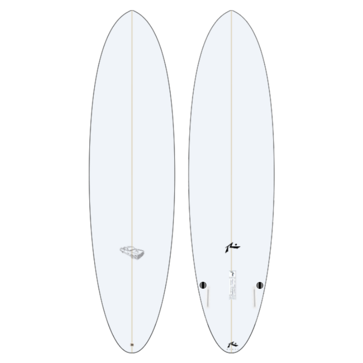 Lowrider 7&#39;3&quot; x 21.5 X 2.6 - 46.70L, Round Pin, 2x  FCS 1 + Futures Fin Boxes, PU - ID:968055