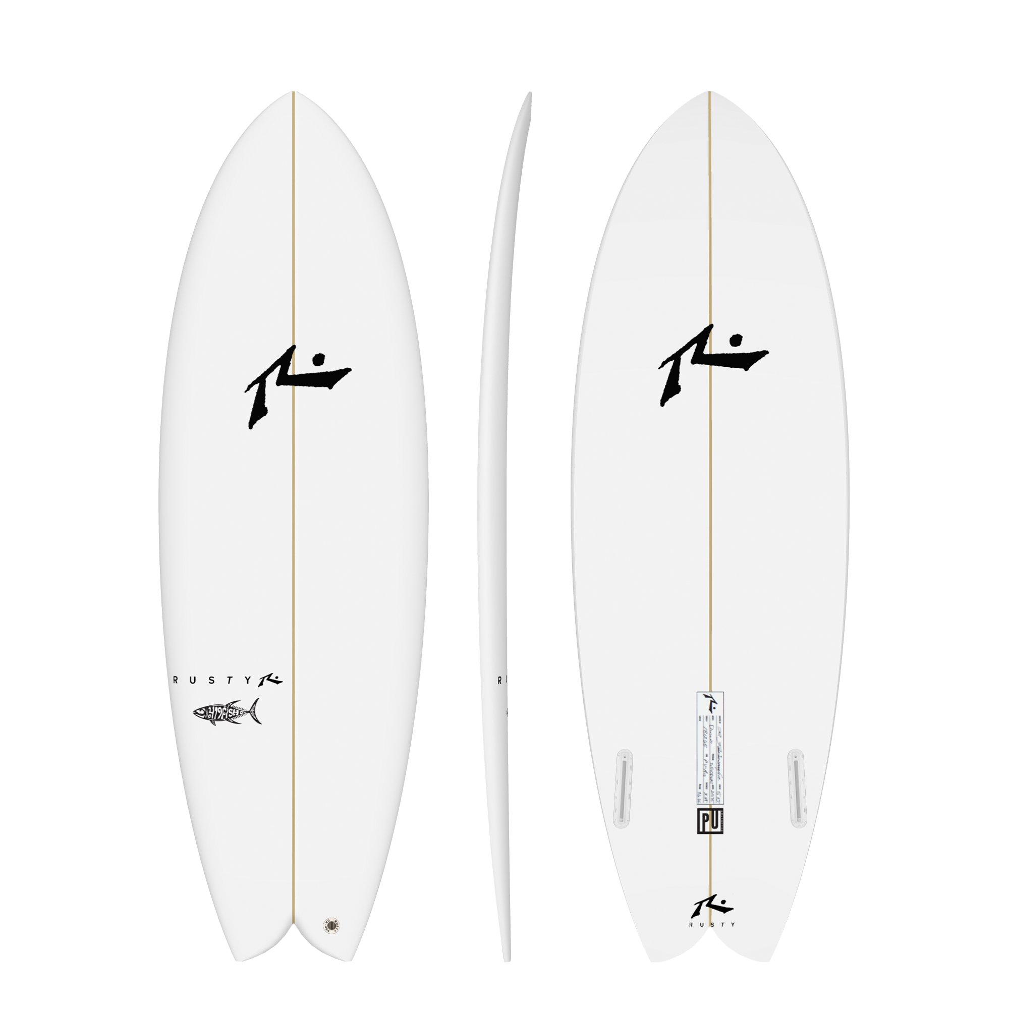 Rusty 419 Fish Surfboard Model