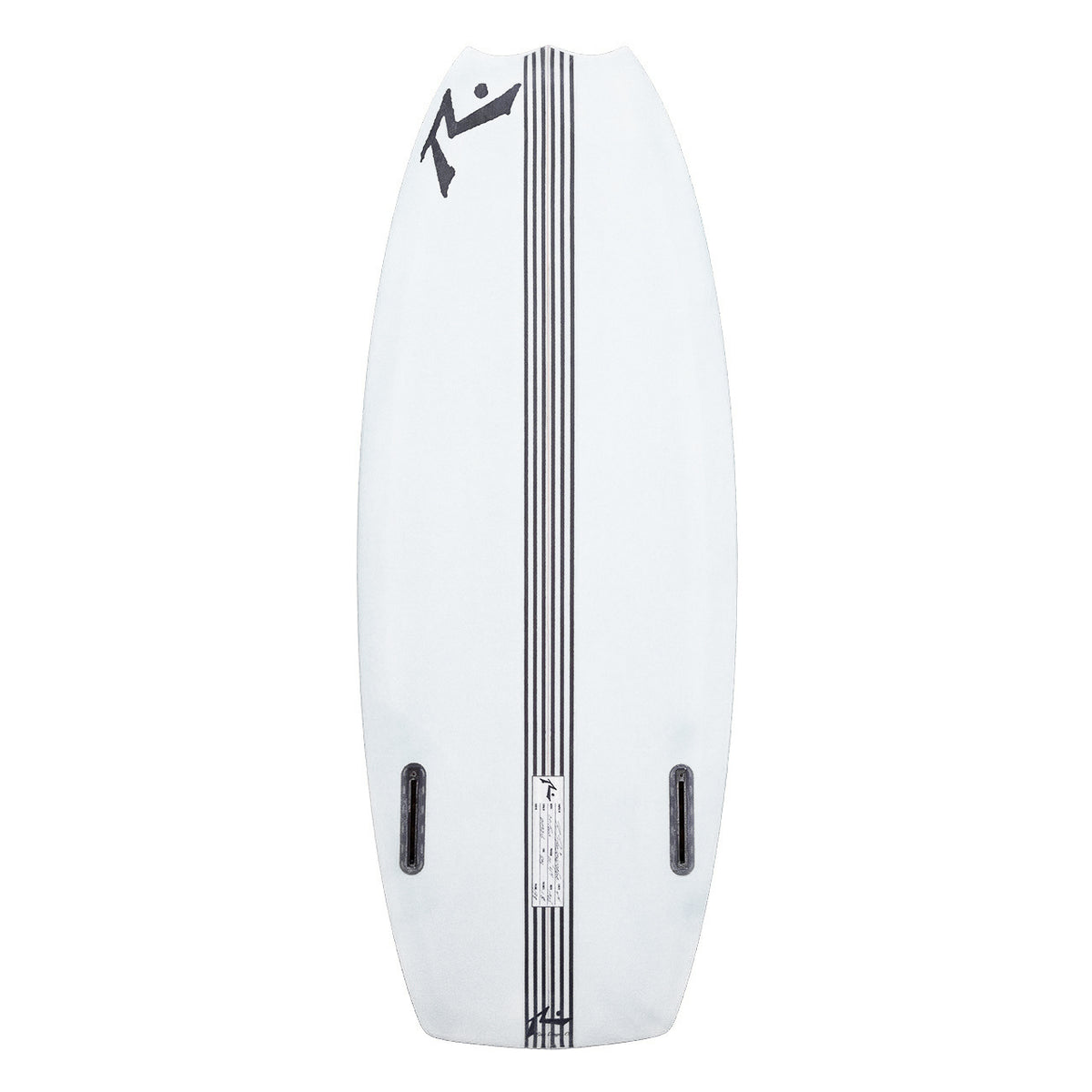 Snaggle Tooth 2.0 Wakesurf Board - Clear - Rusty Wakesurf - Bottom View