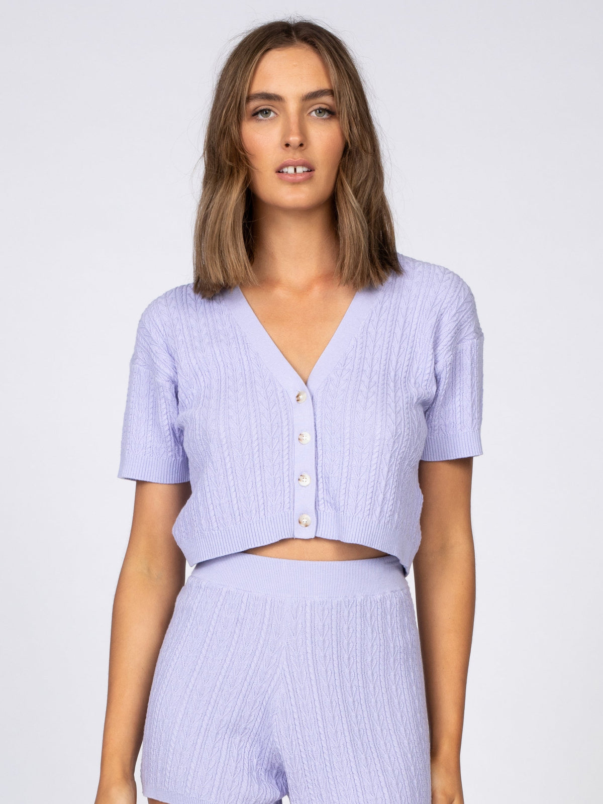 Rusty USA Lila Knitted Top Lavender LAVENDER