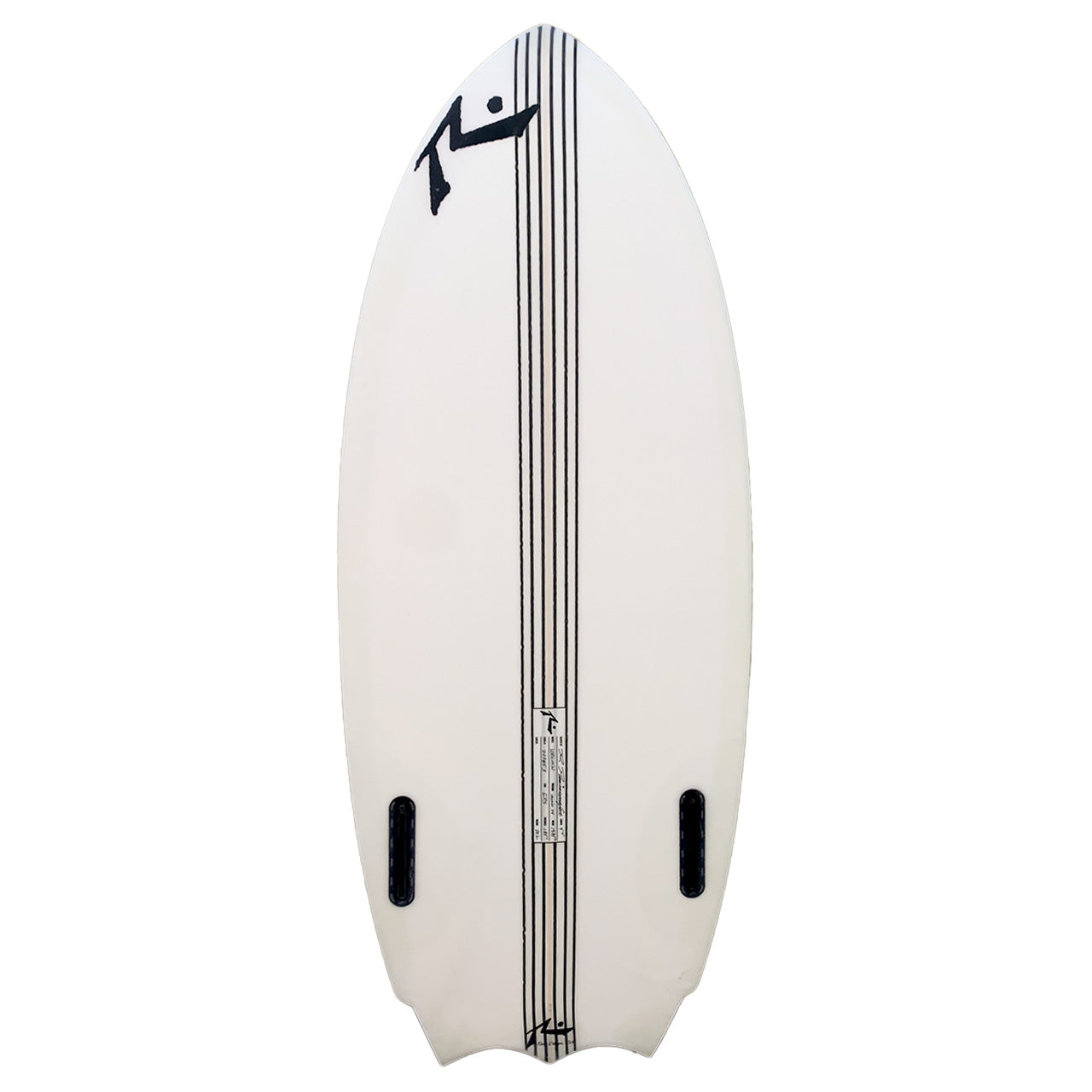 Urchin Wakesurf Board - Rusty Surfboards - Top View - White
