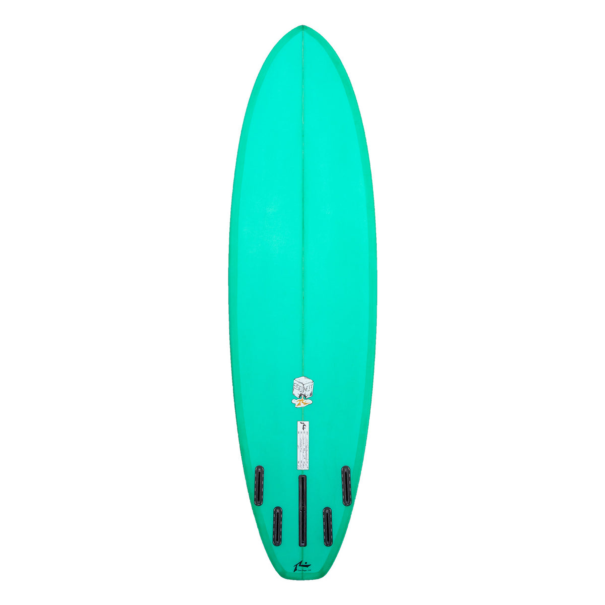 Egg Not - Made To Order - Mid Length - Mint Green - Bottom View - Rusty Surfboards