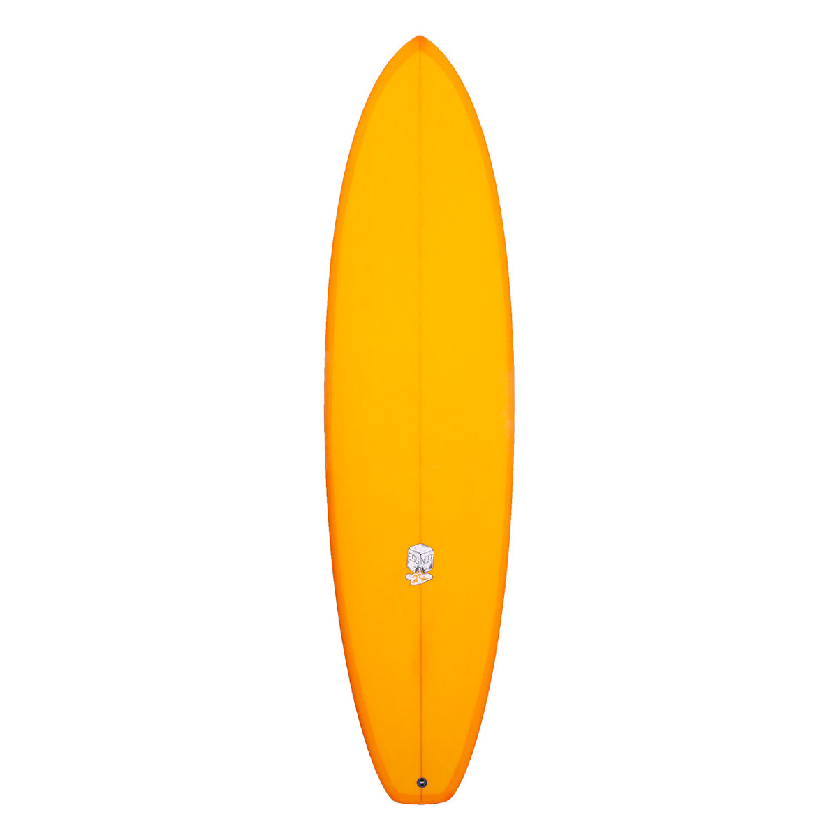 Egg Not - Made To Order - Mid Length - Orange - Deck View - Rusty Surfboards