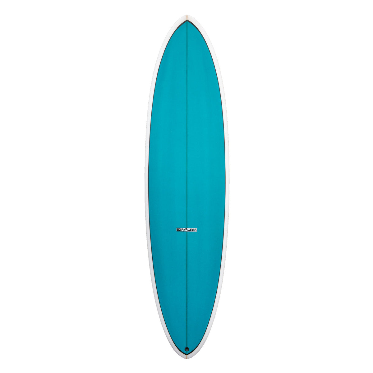 Express Midlength Surfboard - Teal - Deck -Rusty Surfboards 