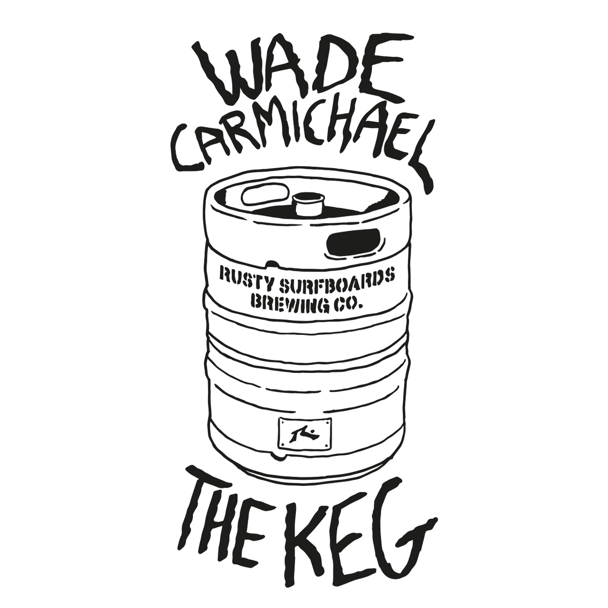 The Keg Logo - Wade Carmichael Pro Model - Rusty Surfboards